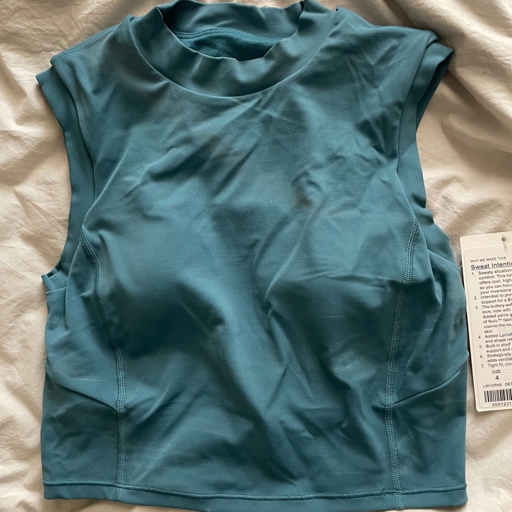 Sweat intention tank desert teal size 4